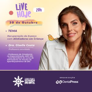 Participe da Live no YouTube: https://www.youtube.com/user/dentalpress