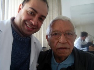 Alexandre de Alcântara com o trombonista Bill